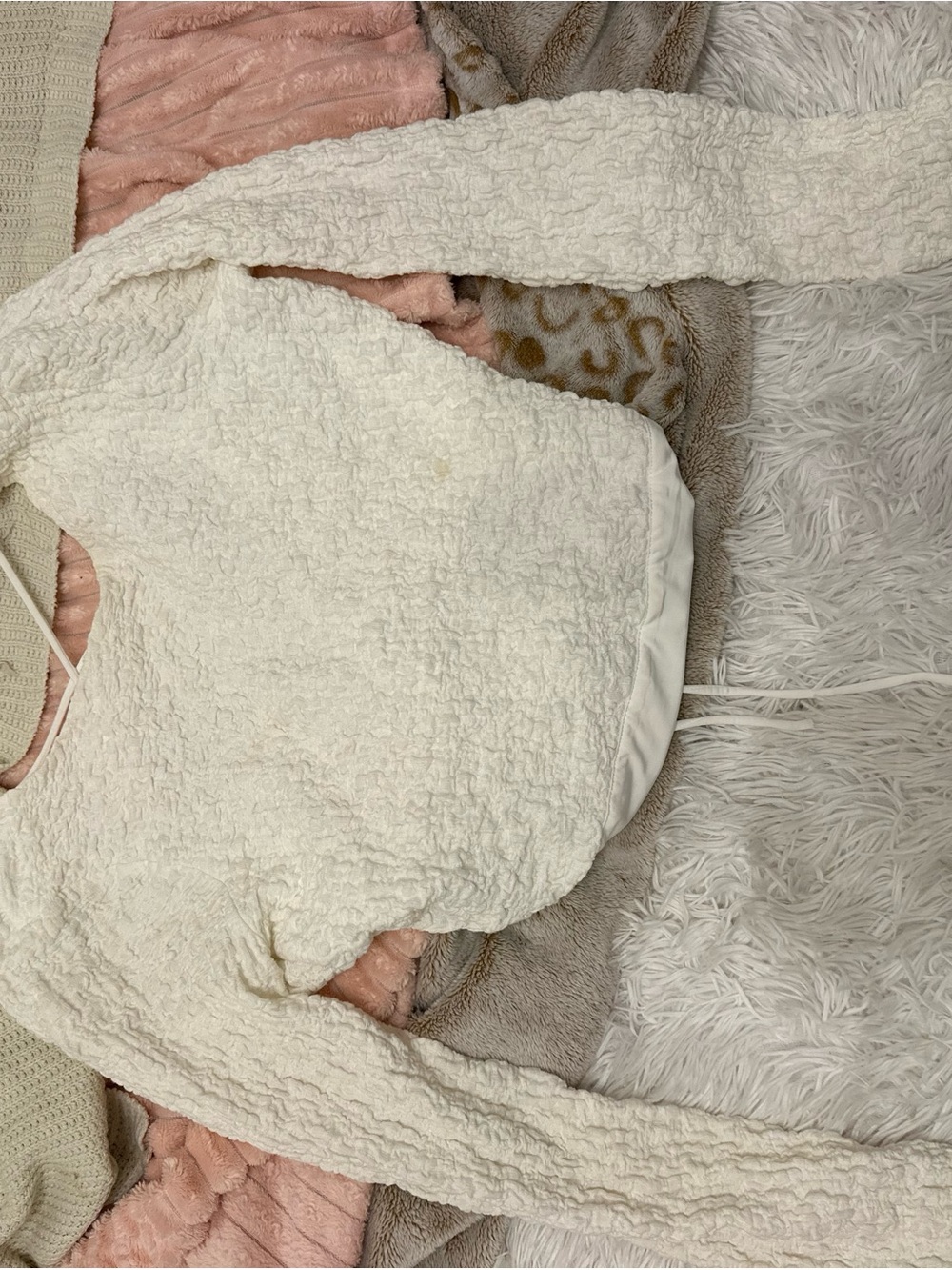 Astr Cream Textured Jacket